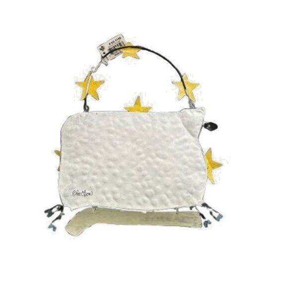Home Decor Metal Sheep Plaque Signed Pat Olson "Sweet Starry-eyed Sheep" - Picture 2 of 5